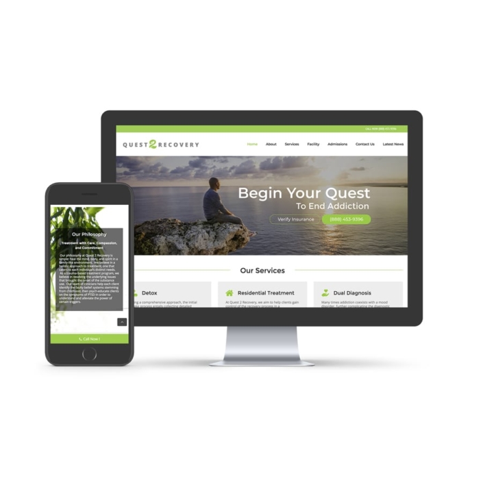 rehab website design