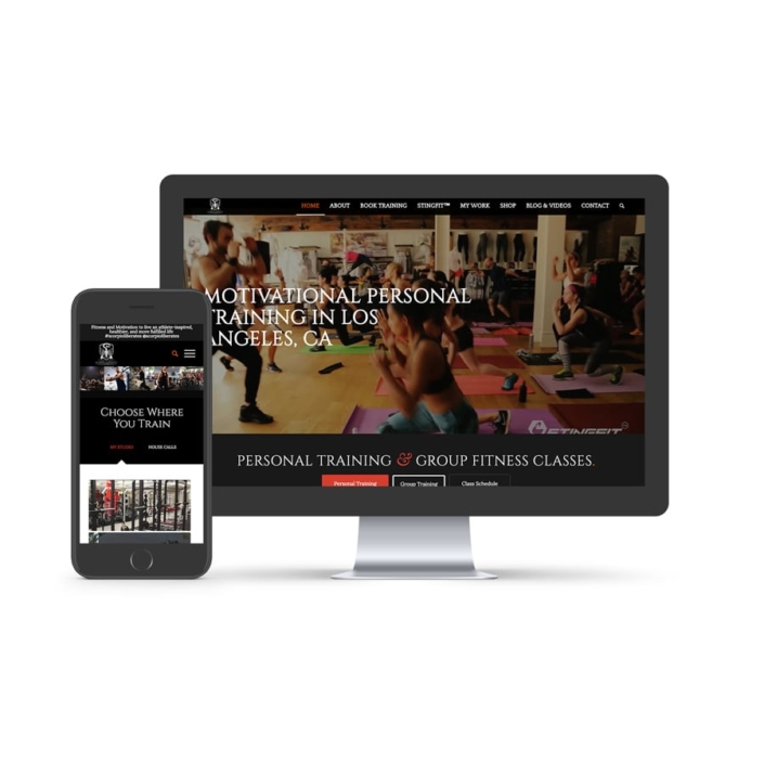 personal trainer website design
