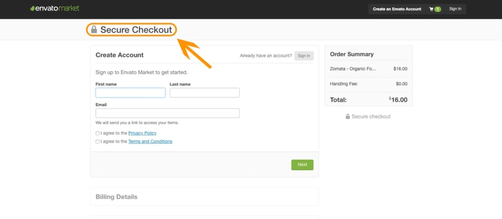 secure ecommerce checkout